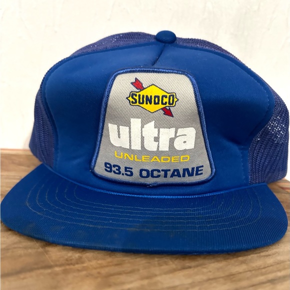 VINTAGE SUNOCO Ultra Racing Team Snapback Mesh Trucker Hat/Cap, Made in USA - Picture 1 of 6